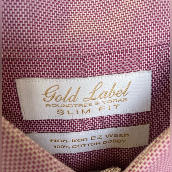 Red and white gold label dress shirt - Picture 4 of 5